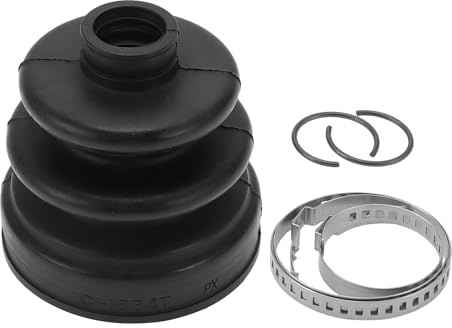 Hihaha No.495062PA20 CV Joint Boot Kit W/Clamps for Hyundai Santa Fe 2006-2012 Inner Constant Velocity Joint Boot Strong Durable Rubber 1 Set Black