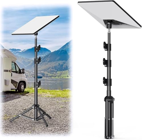 Starlink Mini Tripod Mount, Portable Tripod Stand with 3-Level Height and Adjustable Pipe Adapter, Starlink Mounting Kit for Outdoor Camping RV Travel, Mini(V4) Internet Kit Satellite Accessories