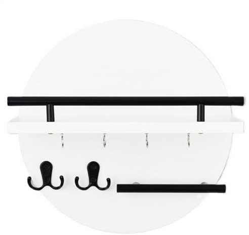 Portachiavi da parete, Porta posta decorativa da parete, Portachiavi con mensola, Supporto da parete per organizer per posta, Portachiavi, Portachiavi circolare, Portachiavi con ganci, Porta chiavi a