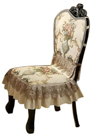 rutschfest Esszimmer Stuhlhussen Vintage Stuhl Hussen Vintage Chenille-Stoff Florales Muster Geeignet für dekorative Stuhlhussen Küche Esszimmer