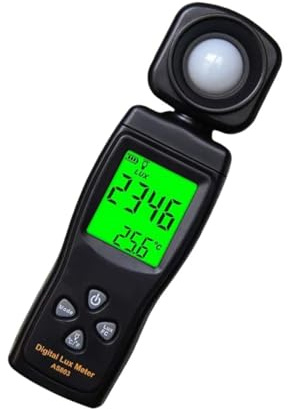 ROMISBABA Luxmetro Digitale Portatile Compatto con ad Precisione Illuminometro e Fotometro per Uso Domestico e Agricolo Affidabili e Durevoli con Display Stabile e Funzionamento Efficiente