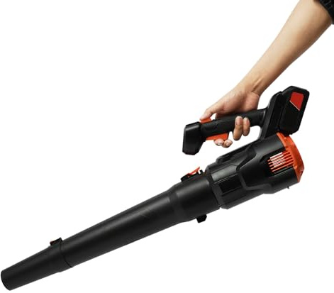 SuhoFutus JB3800 Brushless Leaf Blower, with 4.0Ah Battery and Fast Charger, Max Air Volume 9m³/317.83ft³/s for Garden Leaves from Patios, Driveways, Dry Cars