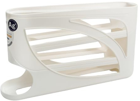 Soporte para huevos de 4 niveles para nevera, organizador de huevos rodante automático con diseño deslizante, bandeja de almacenamiento que ahorra espacio para 30, contenedor apilable para