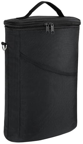 Insulated Wine Bag, 2 Bottles Wine Cooler Bag, Carry Bag, Insulated Carry Bag, Cool Bag with Adjustable Shoulder Strap and Handle, for Beer, Sparkling, Whiskey, Picnic, Travel, Women, Men, Golf