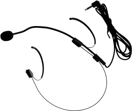 UKCOCO Micrófono de Diadema Inalámbrico Negro Pequeño Micrófono Flexible para Presentaciones y Actuaciones en Escenario Auriculares Conferenciantes y Cantantes