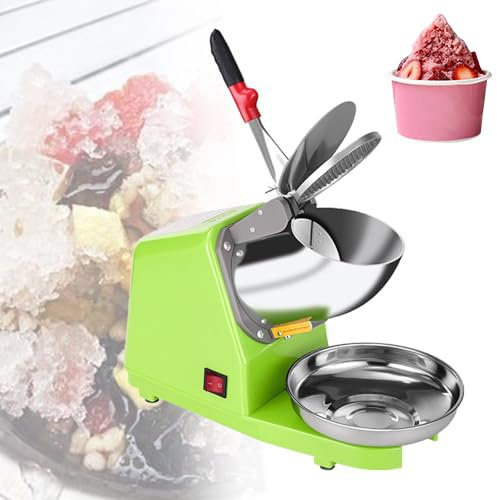 Tritaghiaccio elettrico con doppie lame in acciaio inox, ad alta efficienza e funzionamento silenzioso per uso domestico e commerciale in cocktail e granite