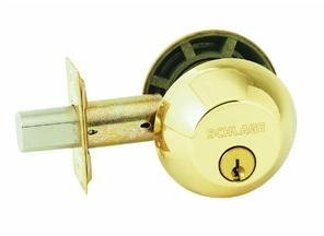 Schlage Bright Brass Zinc Double Cylinder Deadbolt