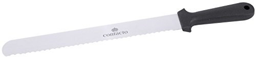getgastro Cuchillo de repostería con Filo Ondulado de Cromo, molibdeno y vanadio (DIN x50CrMoV15). Longitud de la Hoja: 30,5 cm.