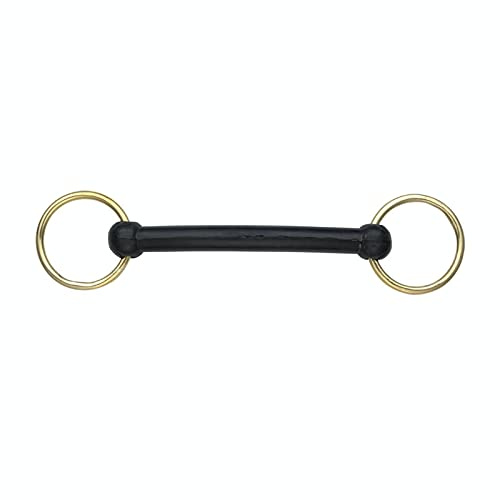 Shires Nylon Overcheck Bradoon Bit 4 inch Black Gold