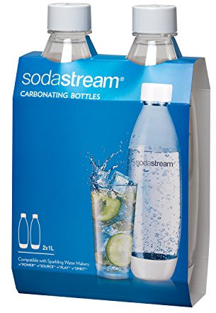 SodaStream Source Carbonating Bottles (Twin Pack), 1 L, White