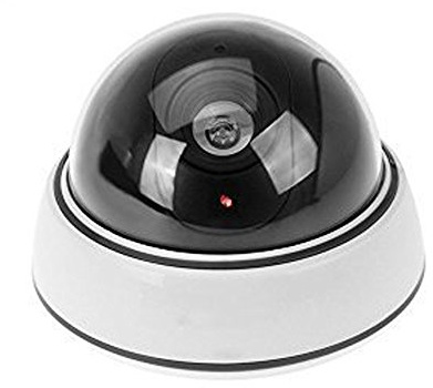 ELEAR™ 2 X blanc Dôme Fausse sécurité fictive Caméra CCTV imperméable à l'eau IR LED Clignotant Rouge Lumière Surveillance intérieure extérieure