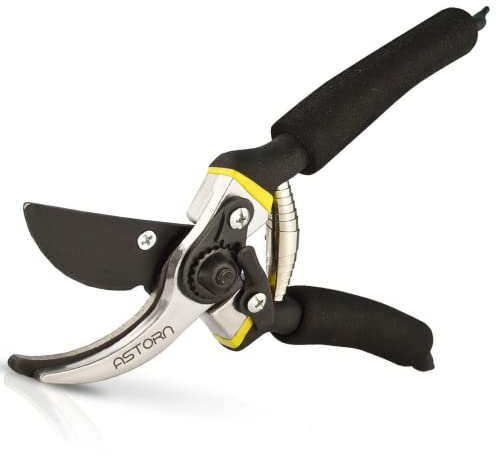 Astorn Premium Bypass Gartenschneider für die Gartenarbeit - Robuste, ultrascharfe Gartenscheren mit ergonomischem Soft-Grip-Griff - Hergestellt aus hochwertigem Kohlenstoffstahl