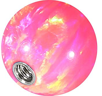 PIERCINGLINE Universelle Schraubkugel mit Innengewinde | SYNTHETISCHER OPAL | Piercing Aufsätze Kugel Ersatz | Farb & Größenauswahl