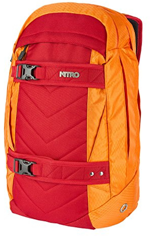 Nitro Aerial Rucksack, Multifunktionsrucksack, Schulrucksack, Daypack, Schoolbag, Sportrucksack, Rucksack mit Tragesystem für Skateboards, 27 L