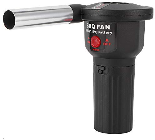 HERCHR Portatile Piccolo Elettrico BBQ Grill Ventilatore, Soffiatore per Barbecue, BBQ Fan da mano Materiale in lega di alluminio, Strumento di Cottura Campeggio All'aperto, per Griglie a Carbone