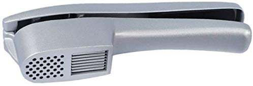 Garlic Press, 2 in 1 Garlic Mince and Garlic Slice with Garlic Cleaner Brush and Silicone Tube Peeler Set. Easy Squeeze, Rust Proof, Dishwasher Safe, Easy Clean.