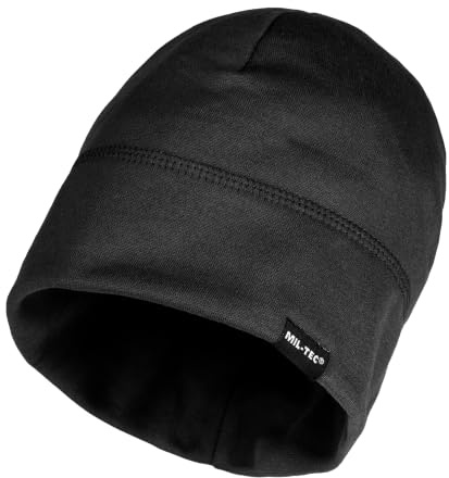 Mil-Tec Homme Army Beanie Souple Bonnet, Noir, Taille unique EU