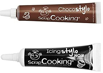 2 stylos glaçage chocolat & noir