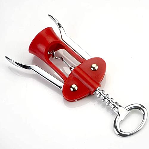 llxyzrzbhd Korkenzieher Wein WeinöFfner Hebel FlaschenöFfner Rot Edelstahl Metall Weinkorkenzieher Multifunktionale Kreative Rotary Cap Cover Champagner Bier Rot 929