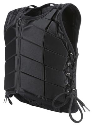 Cyrank Reitweste Kinder, Sicherheits-Reitweste, Sicherheitsweste Reiten, Reiten Sicherheit Reitweste, Eva-gepolsterte Reitweste, Schutzkörperschutz, Rückenschutzausrüstung für Jungen Mädchen(M)