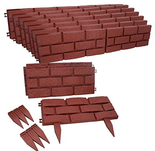 Bordure de jardin en plastique ABS effet brique 7,04 m