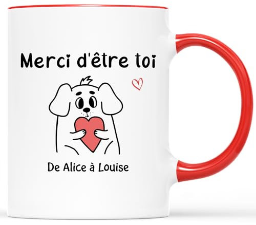 𝗖𝗔𝗗𝗘𝗔𝗨 𝗣𝗟𝗨𝗦 Mug Personnalisé Prénom - Merci D'être Toi - Cadeau Homme Original, Cadeau Femme Original Utile, Tasse a Thé Originale, Tasse à Café Originale, Mug Original Femme, Tasse Merci