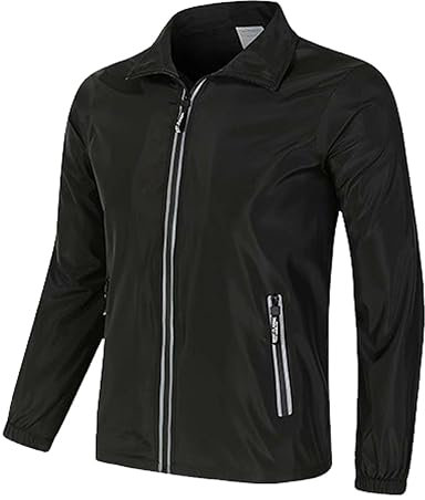 SRZYMJ Windjacke Herren Wasserdicht Regenmantel Herren Dünn Sweatshirt Jacke Herren Faltbare Regenjacke Echtleder Jacke Herren Regenmantel Herren Dünn Schwarz Zip Hoodie Herren 4XL