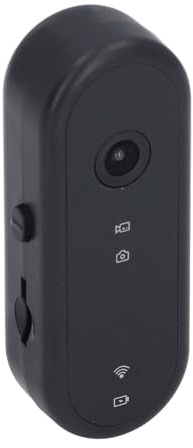 Plyisty Cámara Vlogging WiFi 2.4G 1080P, Mini Cámara de Acción POV Manos Libres Estabilización EIS, Mini Cámara Corporal para Montar en Cualquier Lugar para Motocicleta [con Funda de