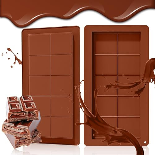 2 Stück Schokoladenform Silikon Tief,Silikonform Schokolade Dubai Schokolade Form Antihaft-Formen Bpa-Freie Tief Schokolade Form Dubai Schokolade Form Perfekt für Schokolade Praline SüßIgkeiten