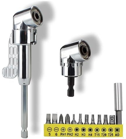 Tkxjry Adattatore attacco cacciavite con angolo di 105°, Cacciavite Socket Holder Adattatore, Cacciavite Angolare Mandrino