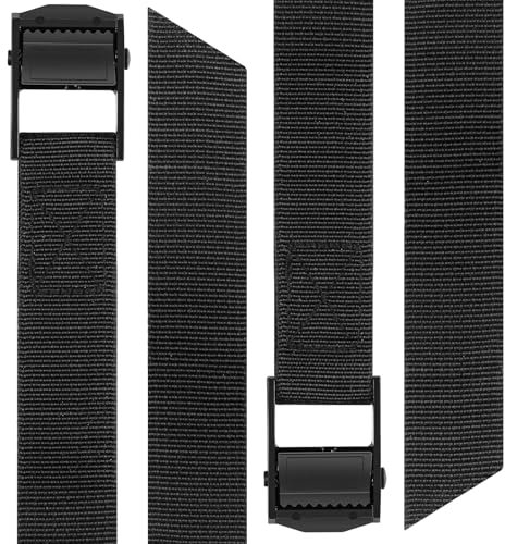 4 Pcs Tie Down Straps 50CM, Caianwin Heavy Duty Lashing Straps 250kg Load Capacity, Ratchet Roof Rack Strap with Adjustable Buckles, Tensioning Belts Cam Buckle Strap for Motorcycle, bike, backpack