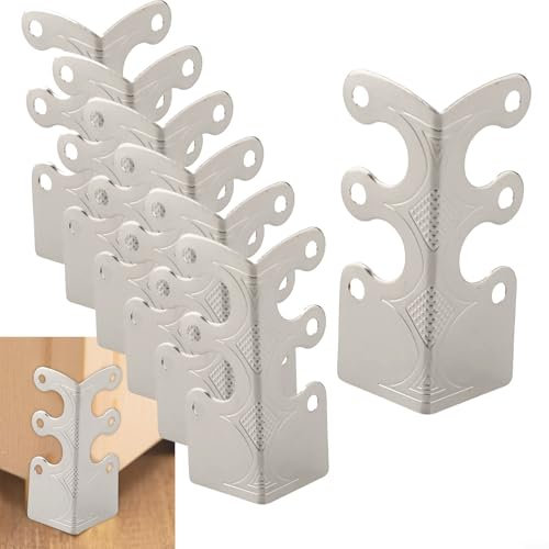 Metal Baseboard Corner Protectors, 24 PCS Solid Brass Skirting Board Corner Protectors, Vintage Decorative Protector Cover for Baseboard, Wood Cases, Cabinet Doors(Silver)