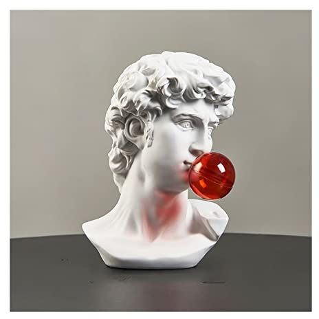 ATUMY Bastelschmuck Home Decor Sculptures Home David Statue Griechische Statue Dekorative Statuen Kopfbüste Skulptur Skulptur Deko(Hight 28.5 cm David)