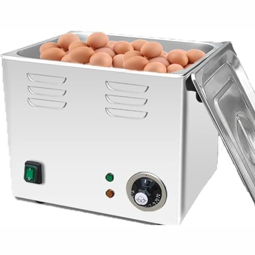 Electric Egg Cooker, Commercial Hot Spring Egg Cooker with Timer - 60Pcs Large Capacity Egg Boiler for Soft, Medium, Poached, Hard Boiled Eggs - 75℃ Constant Temperature