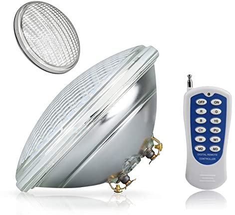 LED-Schwimmbad-Unterwasserbeleuchtung, Ersatz-Poolbeleuchtung, Glühbirne, 12 V Wechselstrom, wasserdicht, IP68, RGB-Farbwechsel (Farbe: RGB + Fernbedienung, Leistung: 35 W) Interesting life