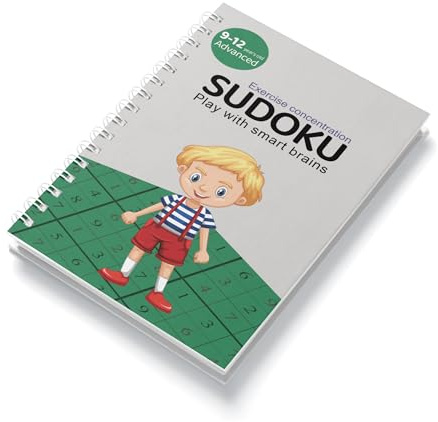 1pc Challenging Sudoku Puzzle Book Smart Kids Above Exercise Brain, lmprove Focus and Boost