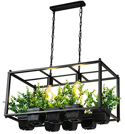 s, Flowerpot Plant, Industrial Style Creative Personality Restaurant Bar Clothing Store Iron Pendant Light