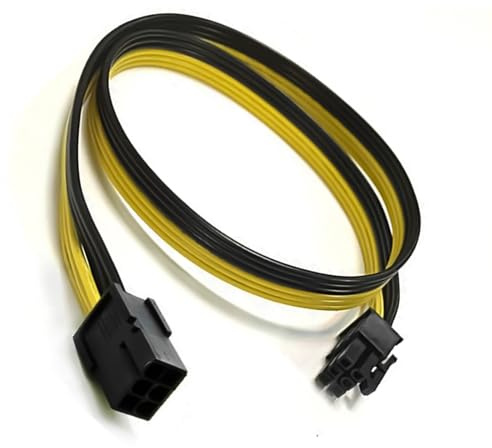 DEKKRYNFV PCIExpress - Cable adaptador de corriente de 6 pines macho a hembra, cable de extensión de alimentación para tarjetas gráficas, cable de extensión PCIe