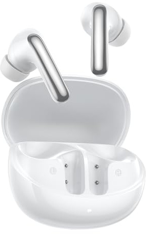 QCY MeloBuds N60 Cuffie bluetooth cancellazione rumore Attiva, Auricolari bluetooth 6.0 con Hi-Res Audio LDAC, Suono 3X più Puro, 45 ore, Comfort In-ear, Chiamate Chiare con 6 Mics, Ricarica Rapida
