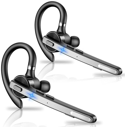 New Bee Bluetooth Headset, V5.1 Wireless Freisprech Headset mit 72h Spielzeit und CVC 8.0 Dual ENC Geräuschunterdrückung Mikrofon, Bluetooth-Ohrhörer mit Ladecase für iPhone/Android/Laptop