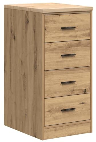 Armoire de rangement de garage en chêne massif de pin 40 x 51 x 85 cm avec 4 tiroirs et plan de travail, armoire polyvalente polyvalente pour atelier, entrepôt, bureau et commerce