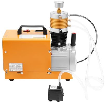 Compressore d'aria portatile PCP ad alta pressione, 30 MPa/4500 PSI, spina UE 220 V, motore da 1,8 kW, raffreddamento ad acqua, manometro e indicatore di temperatura, per bombole subacquee, fucili ad