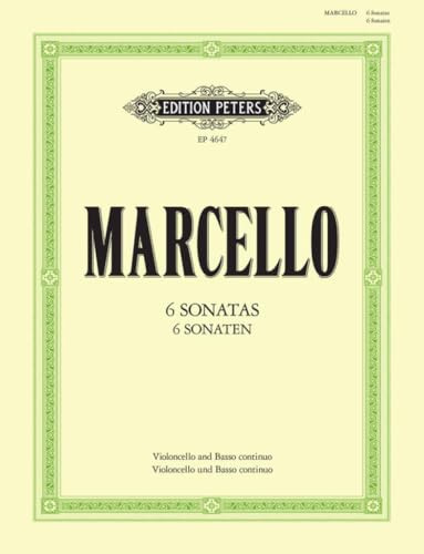 6 Sonatas for Cello and Continuo: Continuo Realized for Harpsichord/Piano Continuo Cello Ad Lib (Edition Peters)