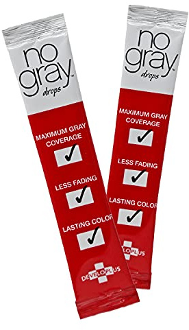 No Gray Color Drops, 2 Pack, Cover Gray Hair, Prevent Premature Color Fade, and Extend Time Between Root Touch Ups, Compatible with Permanent and Semi Permanent Hair Dye, PPD & Ammonia Free