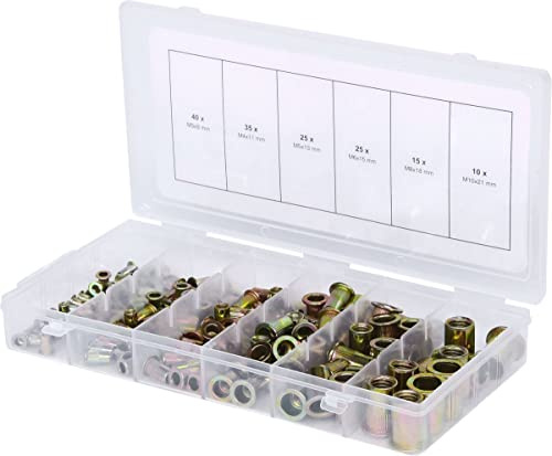 KS Tools 970.0610 Sortiment Gewindenieten, Stahl, M3x9mm-M10x21mm, 150-tlg. | 970.0610, Sortiment, Gewindeniet