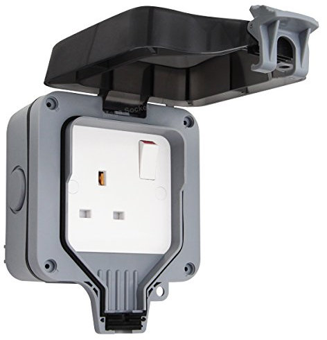 Waterproof Outdoor 13A Storm Switched Single Socket IP66 Outside Use