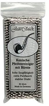 Jean Claude 2X 80 konische Pfeifenreiniger mit Bürste 170mm schwarz/Weiss