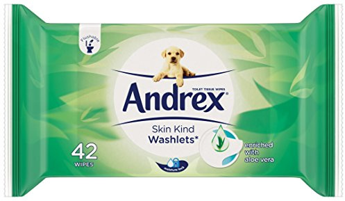 Andrex Washlets Flushable Toilet Tissue Wipes, Skin Kind - Single Pack