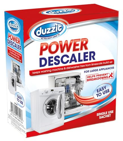 Duzzit Power Descaler Limescale Remover For Washing Machine & Dishwasher Easy To Use Pack Of 1, White