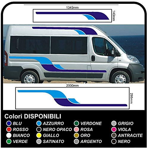 Aufkleber Vinyl Grafik Set Wohnmobil RV Motorhome Camper Van Wohnwagen full Kit Wohnmobil - 12 Grafiken (WIE AUF DEM BILD GEZEIGT)